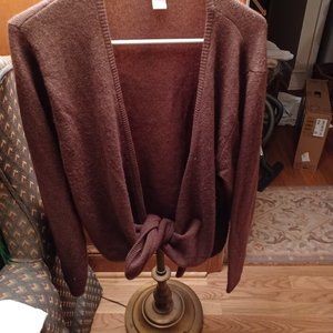 Isabella Bird tie-front sweater